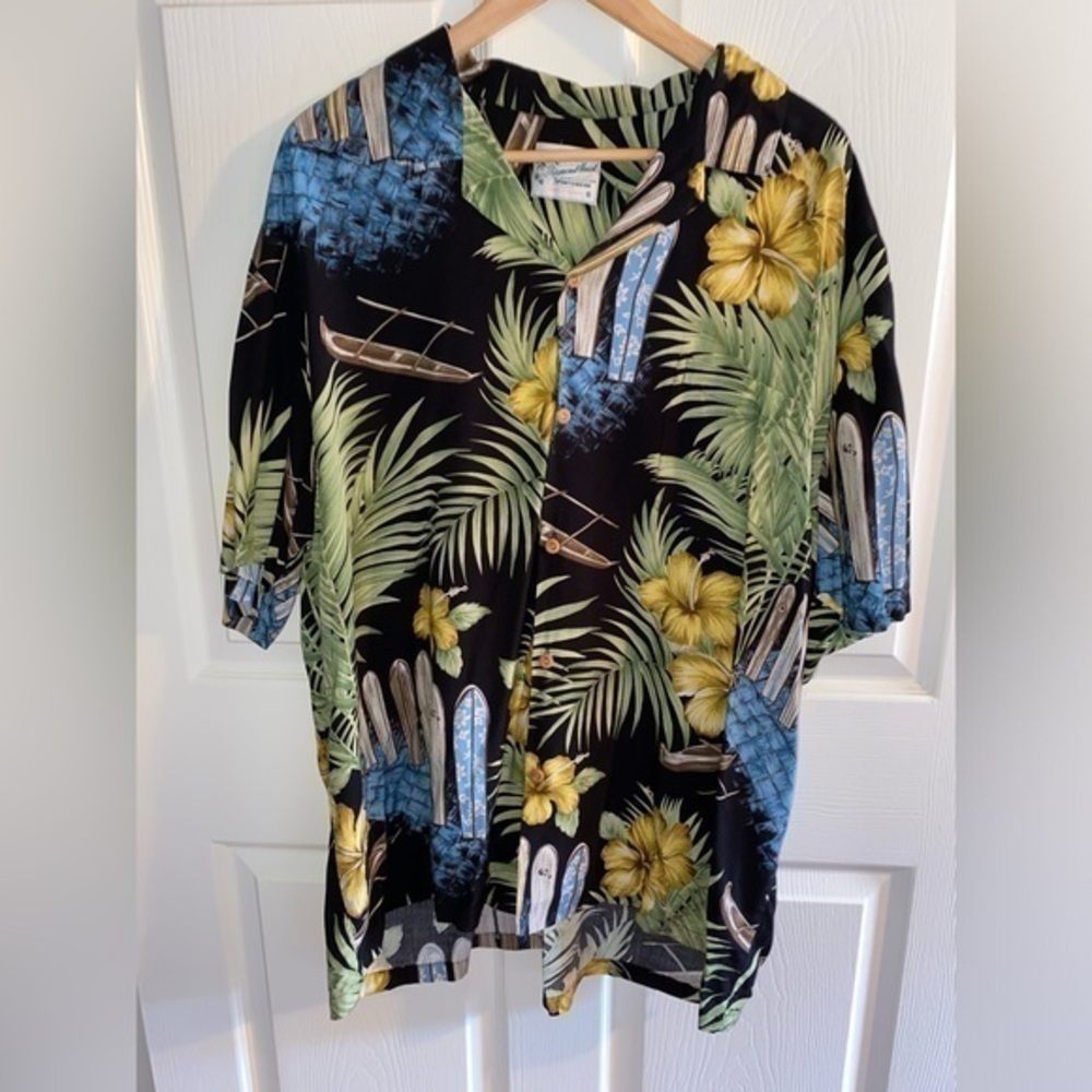 Diamond Head Men’s Hawaiian Print Button Down Shirt , Made in Hawaii